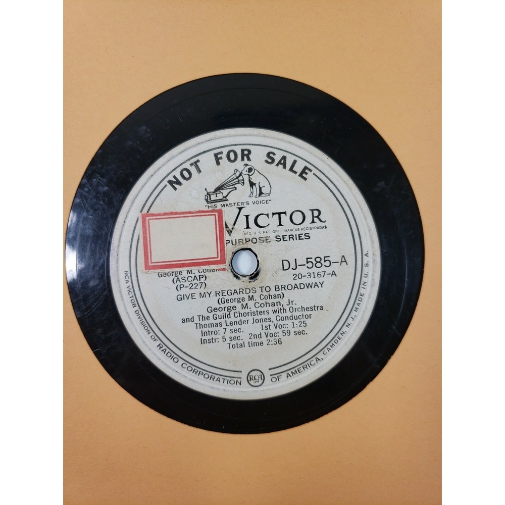 Lena Horne /George Cohan RCA Victor 78 Promo 10" Scarce V+/V+ B4